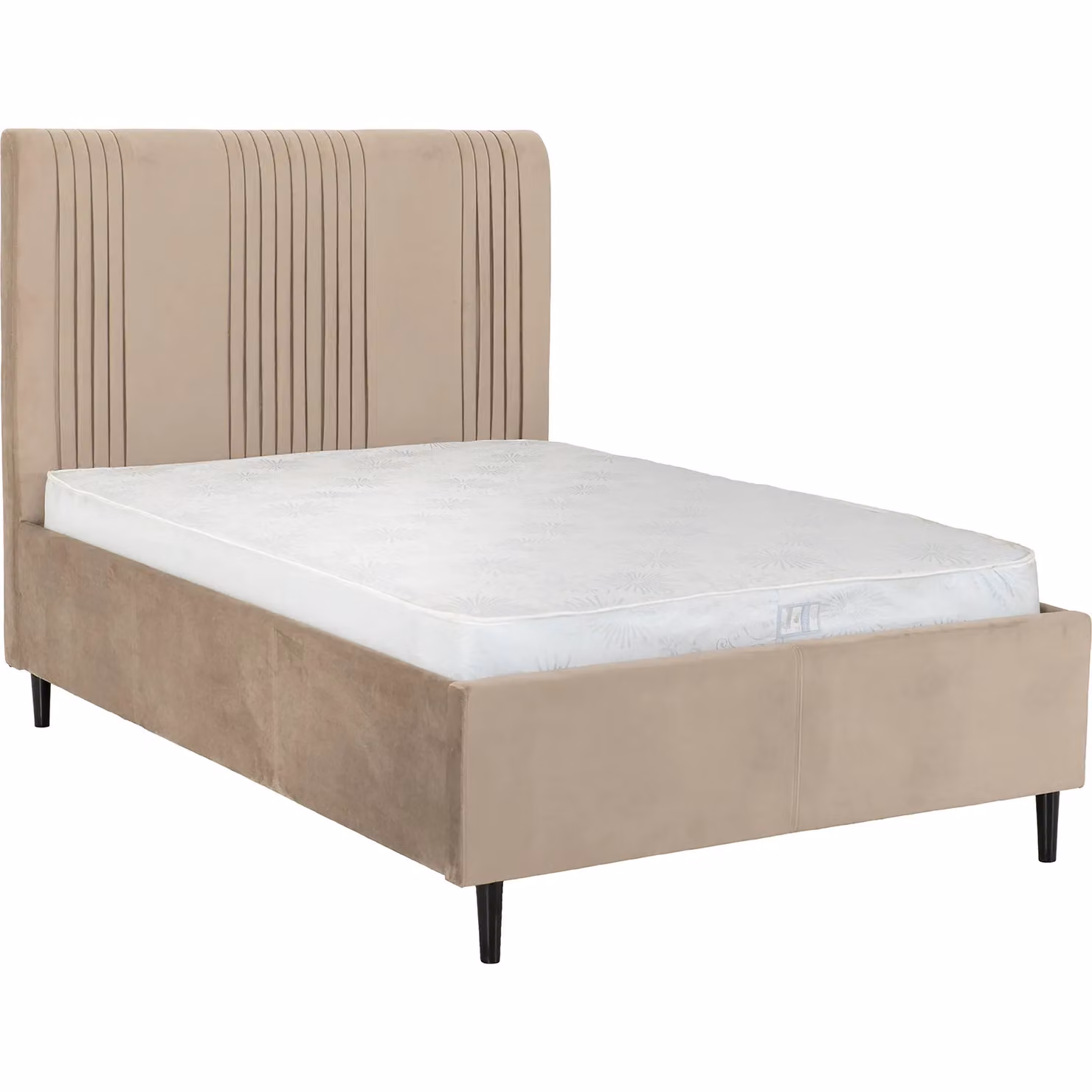 Seconique Maine Upholstered Velvet Bed Frame in Taupe, King Size (180 x 200 cm) – 2