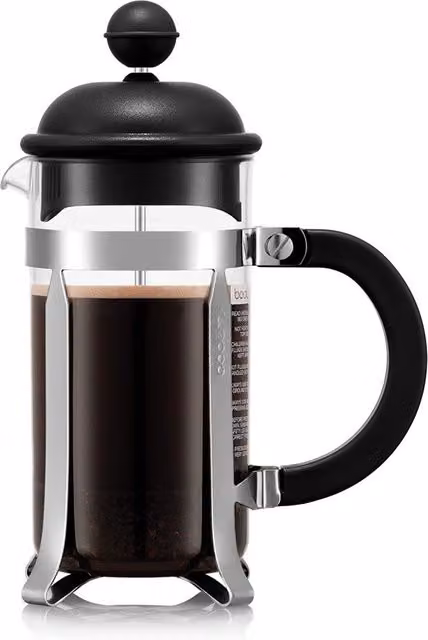 Bodum CAFFETTIERA French Press Coffee Maker with Plastic Lid in Black