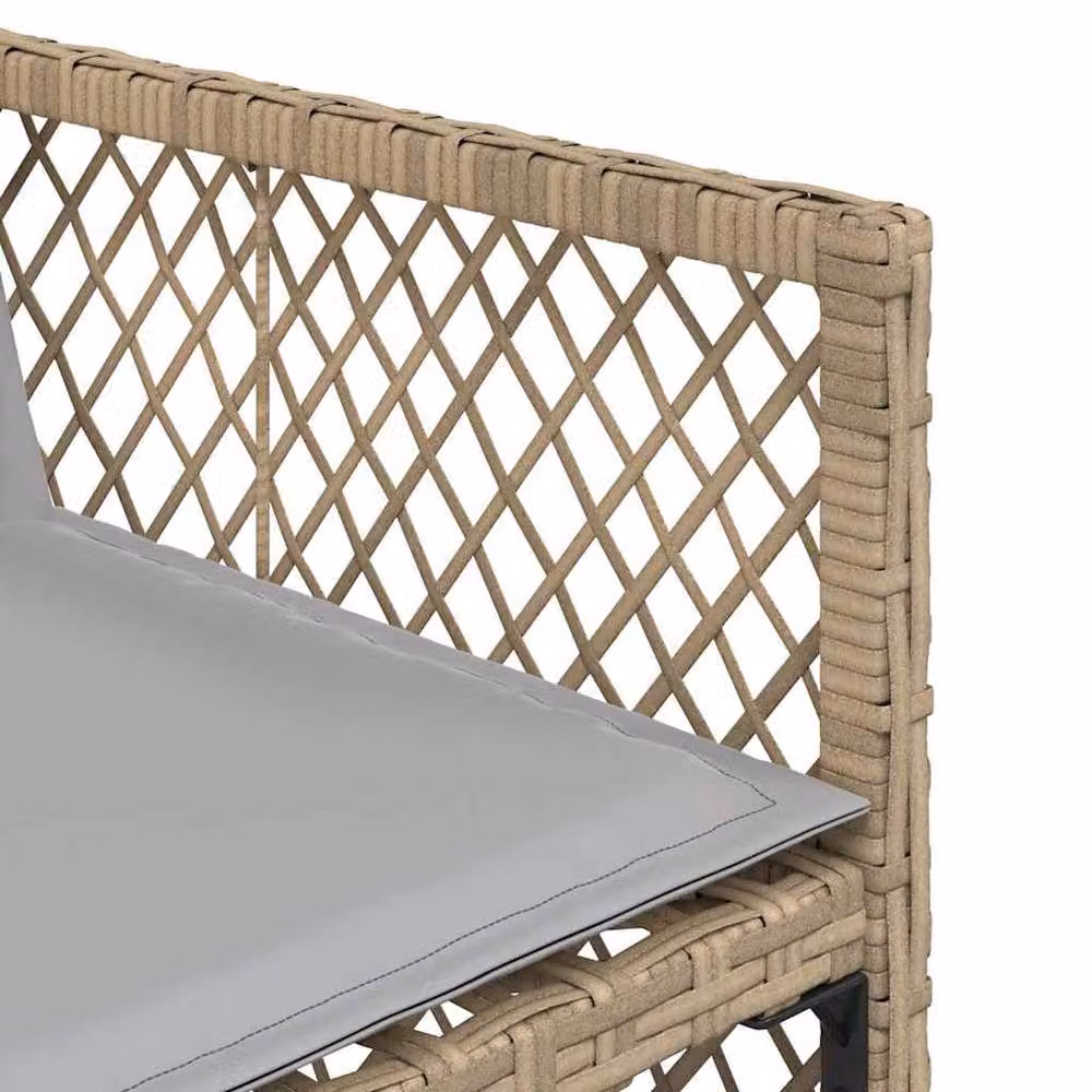 Berkfield Home 9 Piece Poly Rattan Garden Dining Set with Cushions in Beige – 3