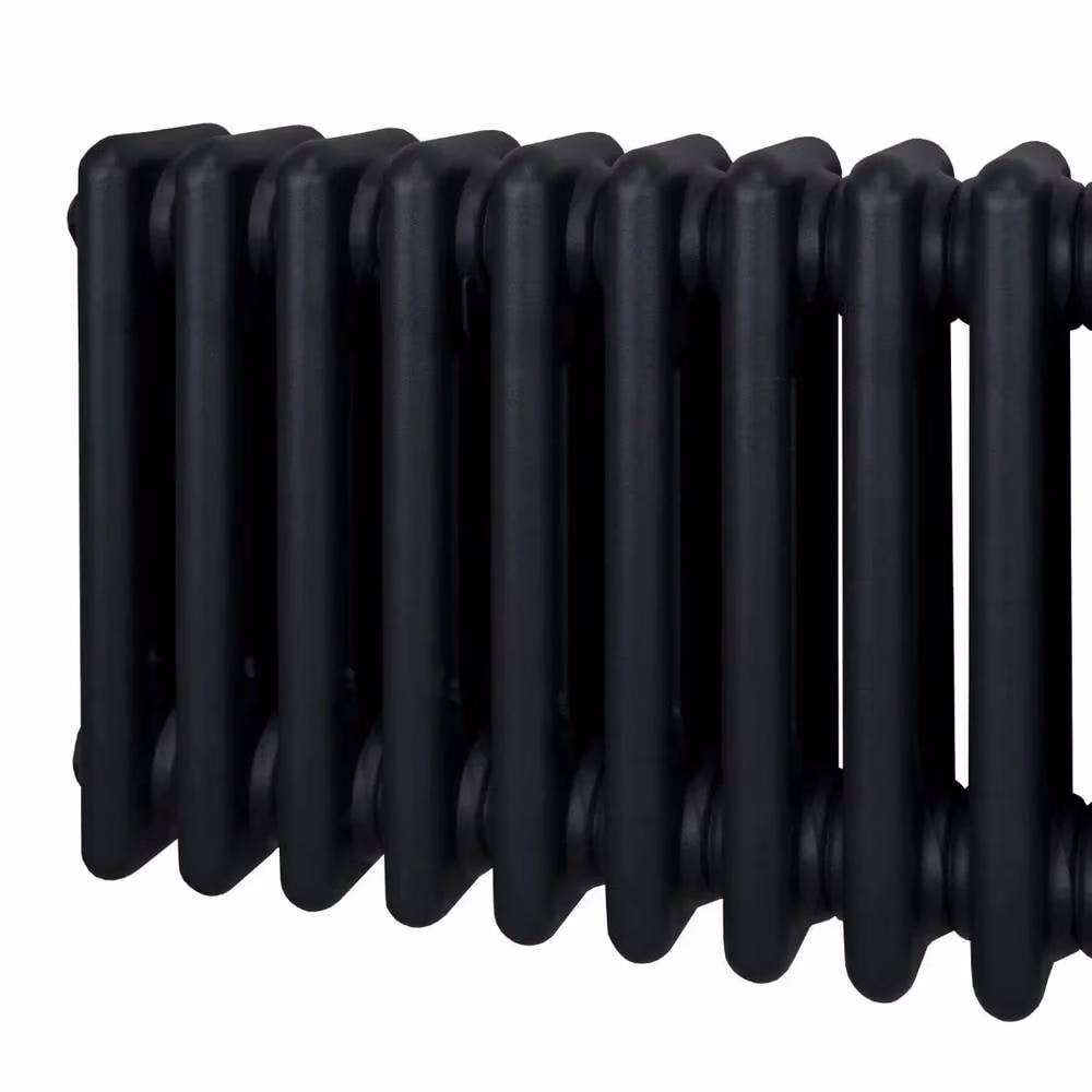 Monstershop Traditional 3 Column Steel Radiator in Black, H: 101.2 cm, W: 30 cm, D: 10 cm – 5