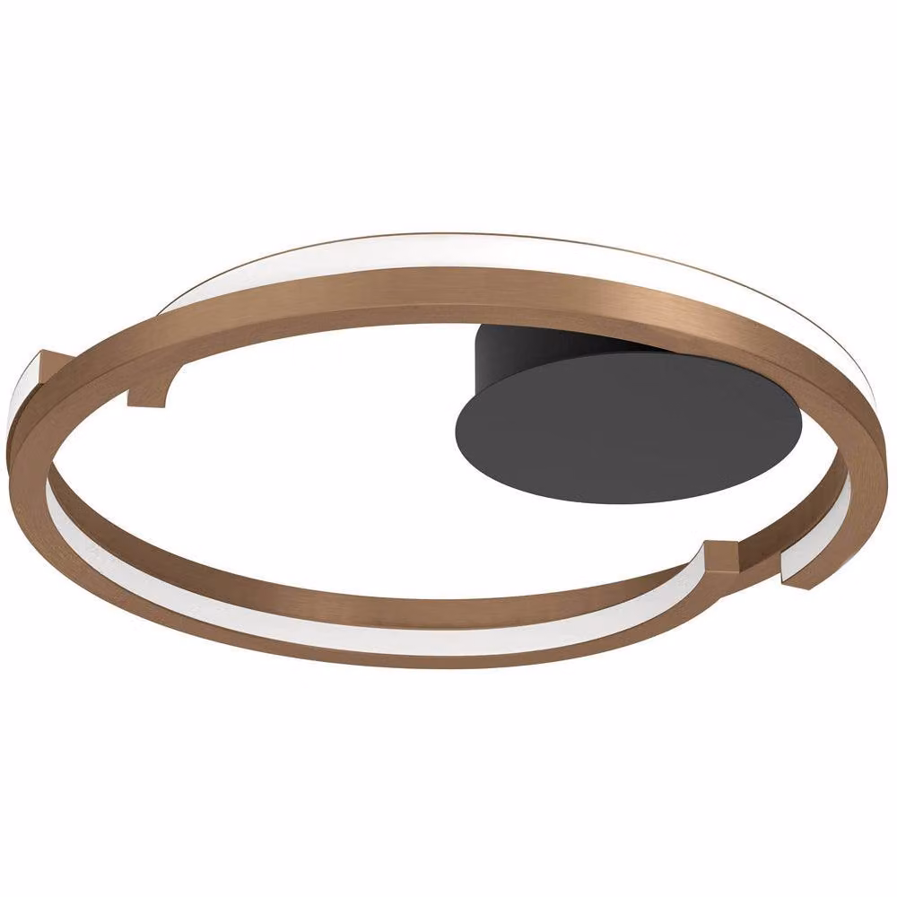 Loops Modern Bronze and Black LED Ring Ceiling Light – 2