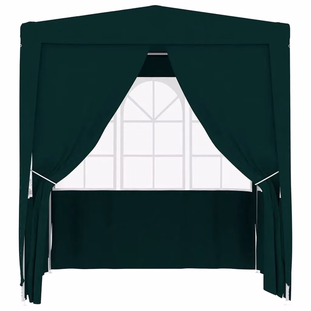 Berkfield Home Professional Party Tent with Side Walls and Windows, Green, W/D/H: 2.5 x 2.5 x 2.5 m – 2