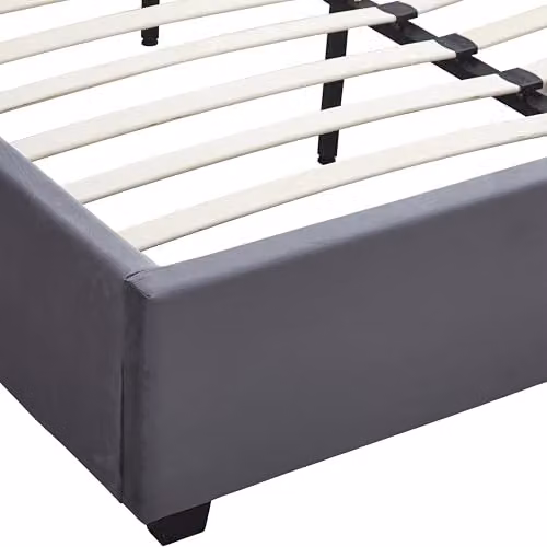 Seconique Madison Double Bed in Grey Velvet Fabric with Lift Up Base, W/D/H: 140 x 200 x 137.16 cm – 6