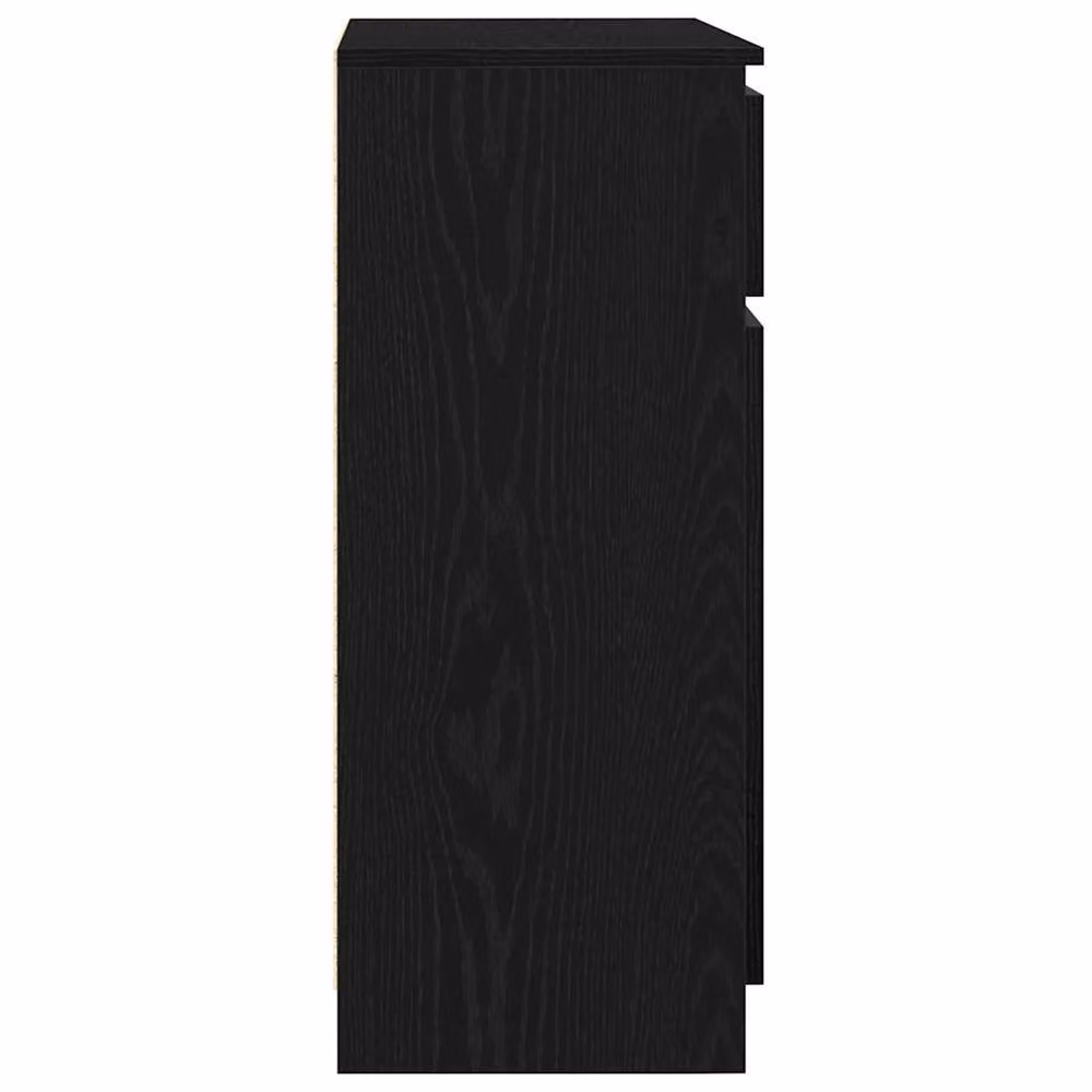 Berkfield Home Modern Black Oak Sideboard with Drawer, W/D/H: 71 x 35 x 84 cm – 3