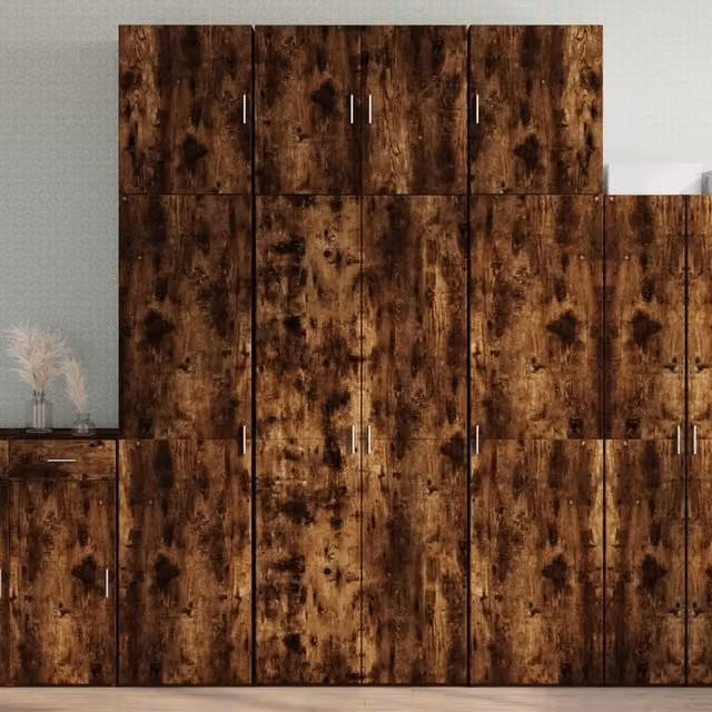 Berkfield Home Smoked Oak Highboard in Brown, W/D/H: 80 x 42.5 x 249 cm – 1
