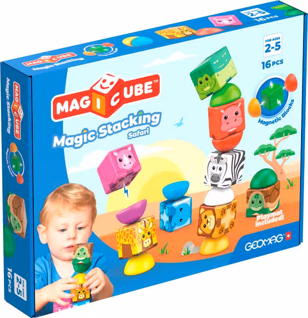 Geomag Multicolour and Green Stacking Blocks