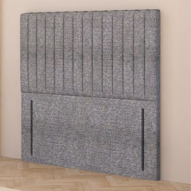 Somnior Beds Ltd Verona Grey Tweed Fabric Floor Standing Upholstered Headboard