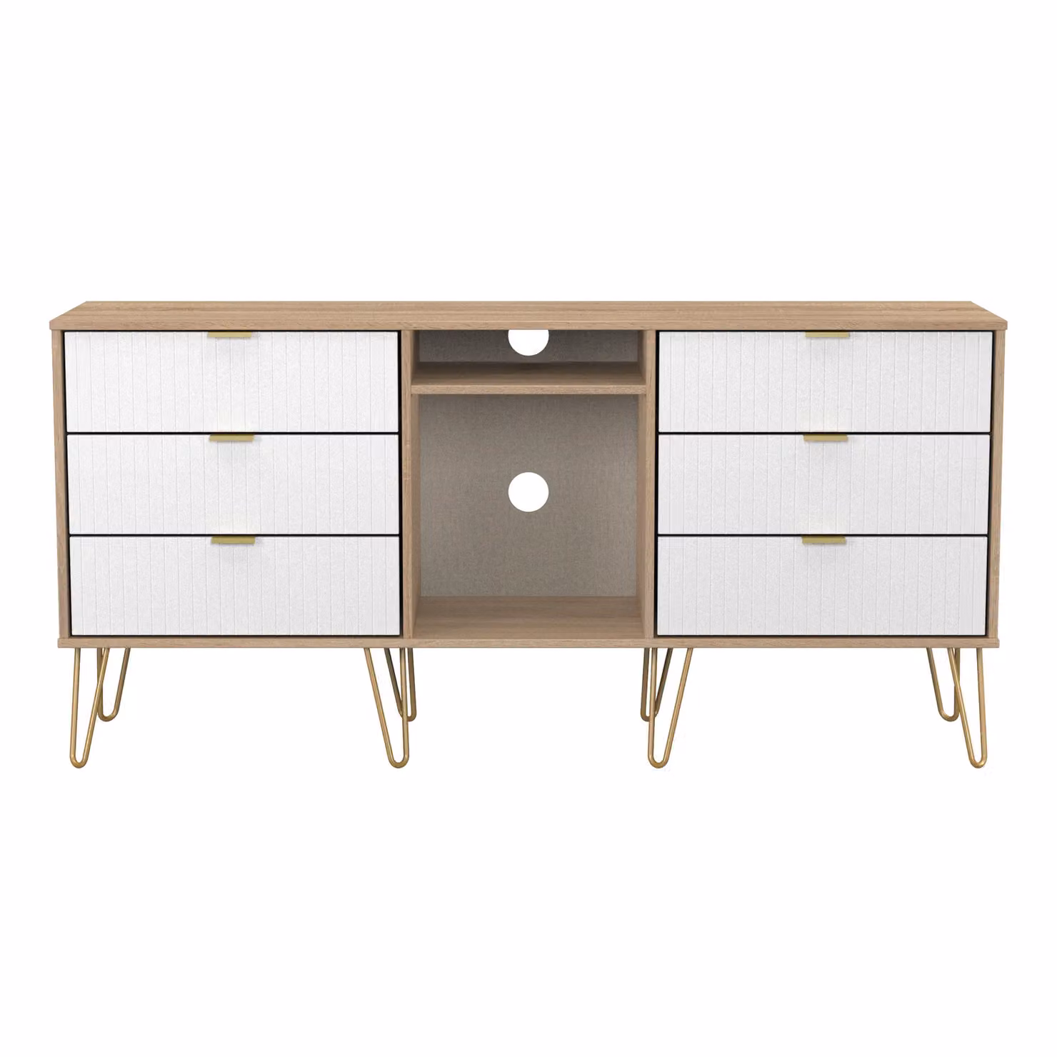 2 U Bexley Ready Assembled 6 Drawer Sideboard in Natural – 2