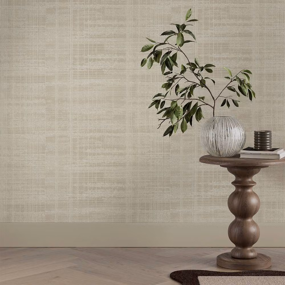 Boutique Lamont Weave Sand Wallpaper in Sand and Brown, Width: 52 cm – 2