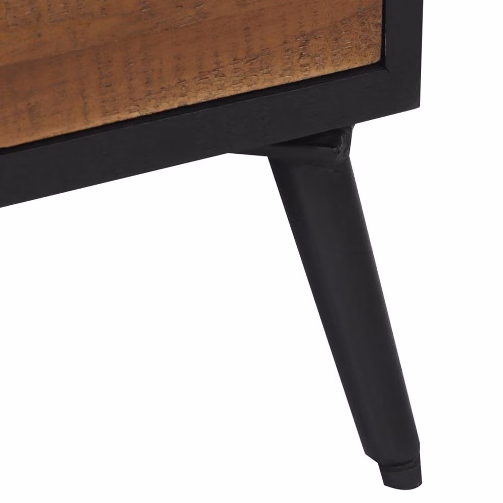 Berkfield Home Beautiful Coffee Table in Black Solid Reclaimed Teak, W/D/H: 90 x 50 x 41 cm – 4