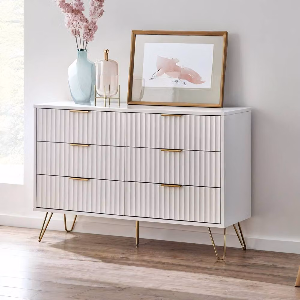 Cheshire Premium Siena 6 Drawer Chest in White – 2
