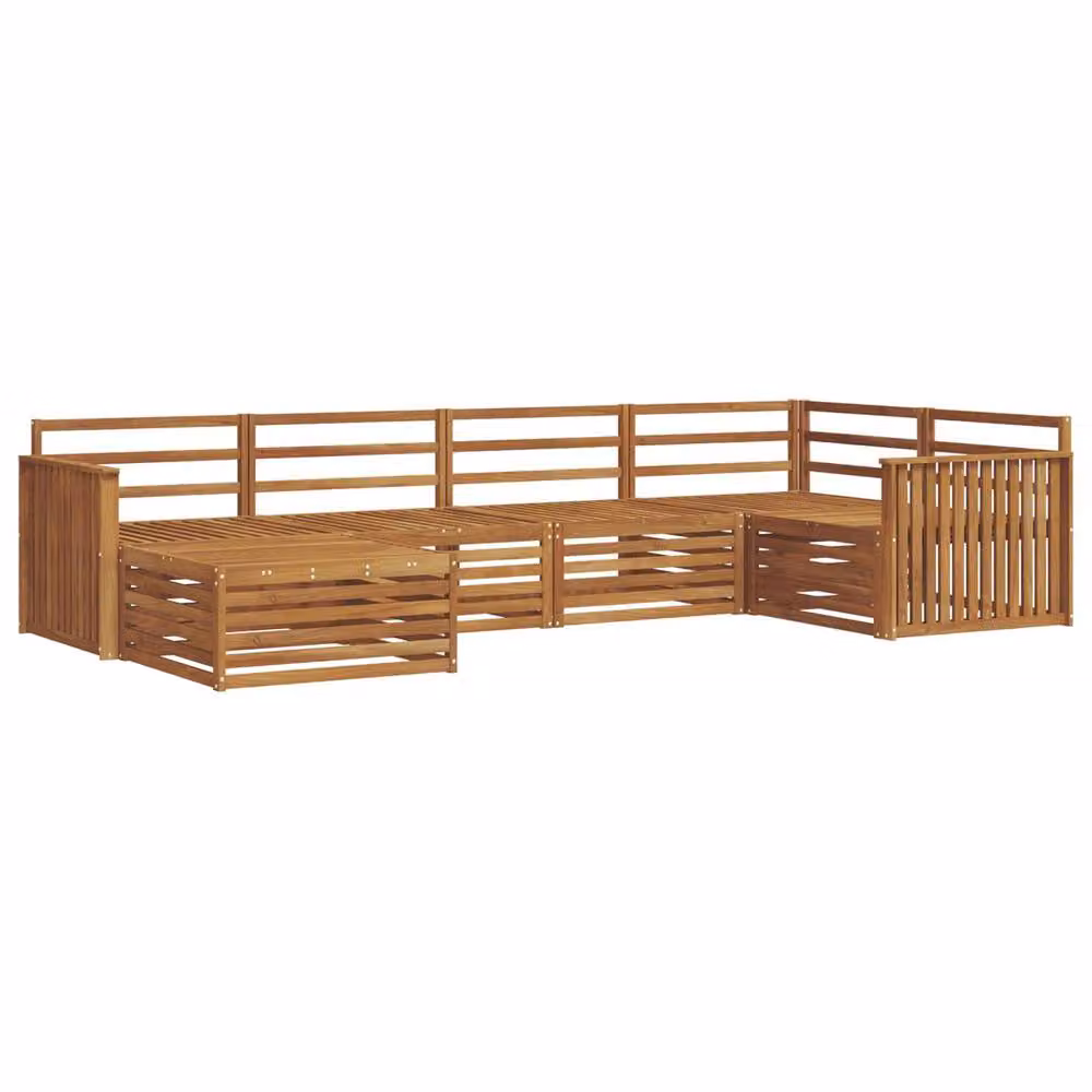 Berkfield Home 6-Piece Outdoor Sofa Set in Brown Solid Acacia Wood – 2