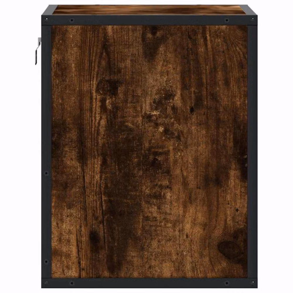 Berkfield Home Wall-mounted Bedside Cabinet in Smoked Oak Brown, W/D/H: 40 x 31 x 39.5 cm – 5