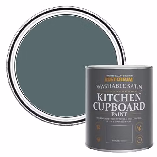 Rust-Oleum Green Scrubbable Kitchen Cupboard Paint in Satin Finish, 0.75 l