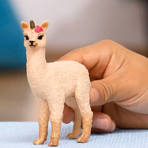 Schleich Bayala Lama Unicorn Foal Toy Figurine, White and Multicolour Fantasy Animal Toy – 2