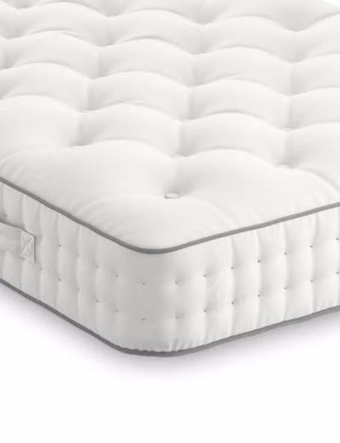 M&S 1000 Pocket Spring Firm Mattress in White, W/D/H: 180 x 200 cm