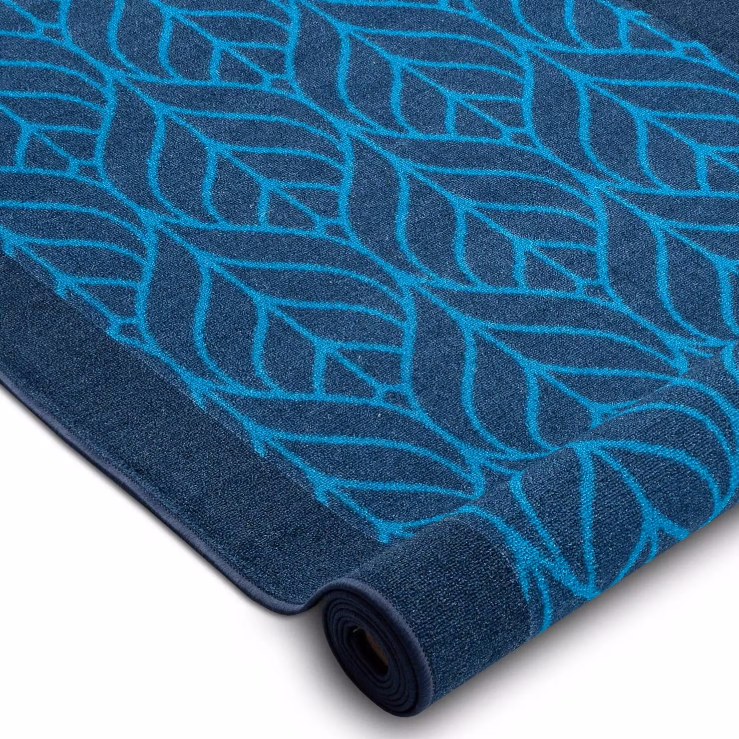 RugsX Feathers Anti-Slip Runner in Blue, W: 110 cm, L: 180 cm – 2