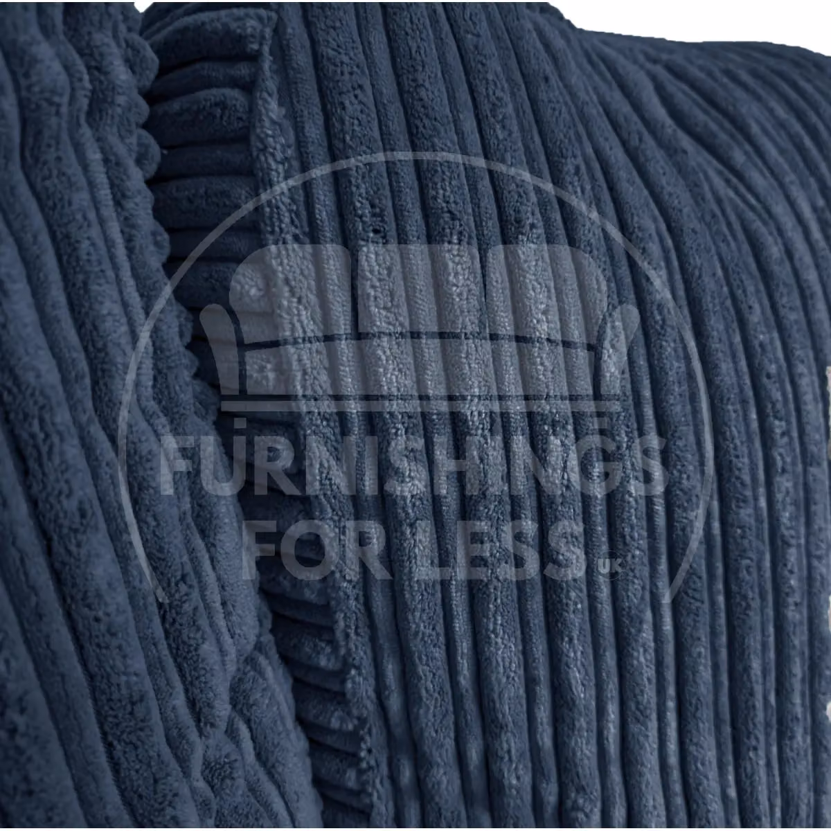 Furnishings For Less UK Delta Blue Jumbo Cord Fabric Sofa Suite with 3 and 2 Seater Sofas and Padded Arms – 4