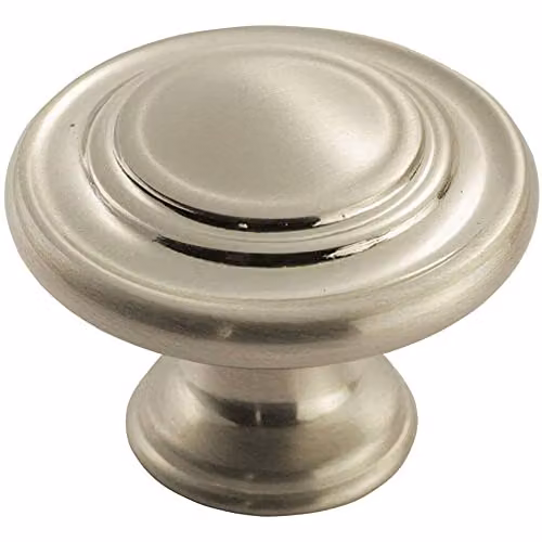 Loops Round Ringed Pattern Door Knob in Brushed Silver, 32mm Diameter – 1