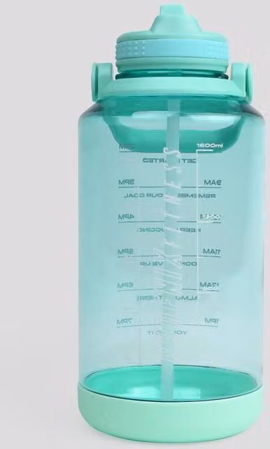 Phoenix Fitness Motivational Water Bottle in Green and Petrol