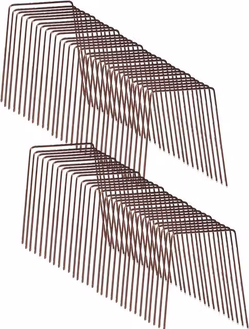 Pegdev Copper-Coated Steel Groundcover Staples in Bronze, Pack of 70 – 1