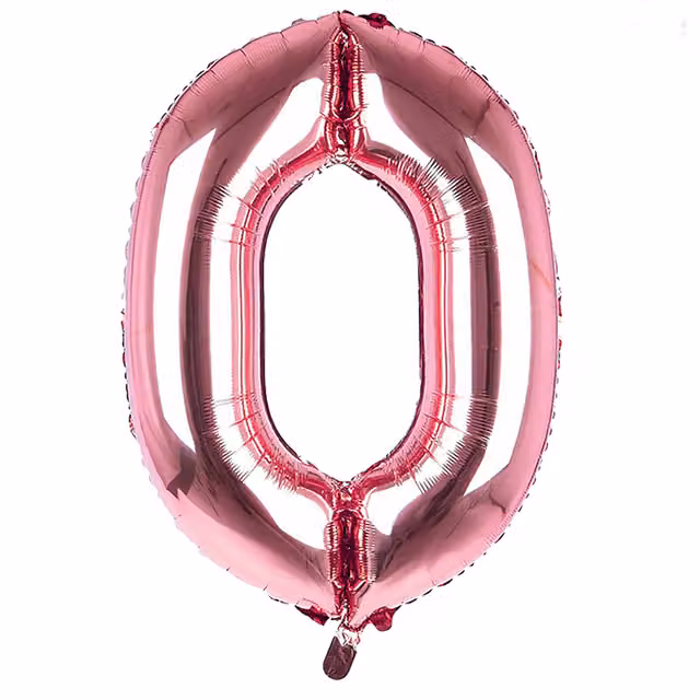 Sensations Giant Foil Number 0 Balloon in Light Pink