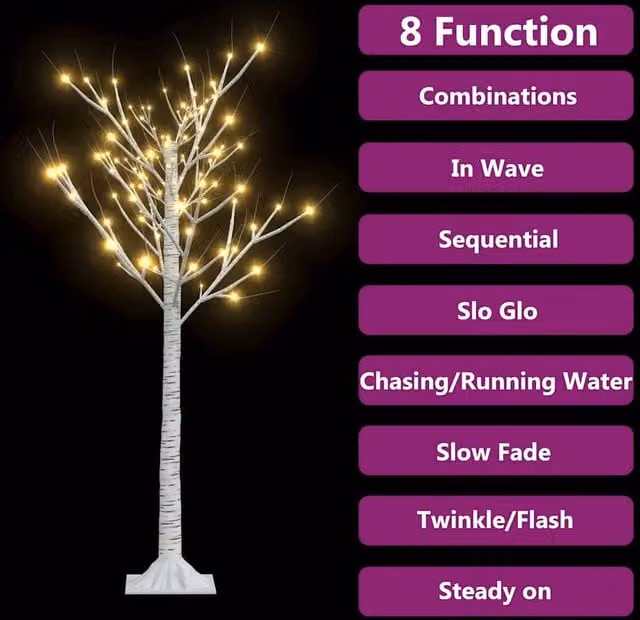 Berkfield Home Beautiful Christmas Tree with 128 Warm White Willow LEDs, 1.2 m, White – 1