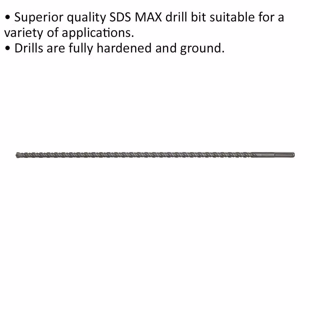 Loops SDS Max Masonry Drill Bit, Silver, Diameter: 20 mm, Length: 920 mm – 2