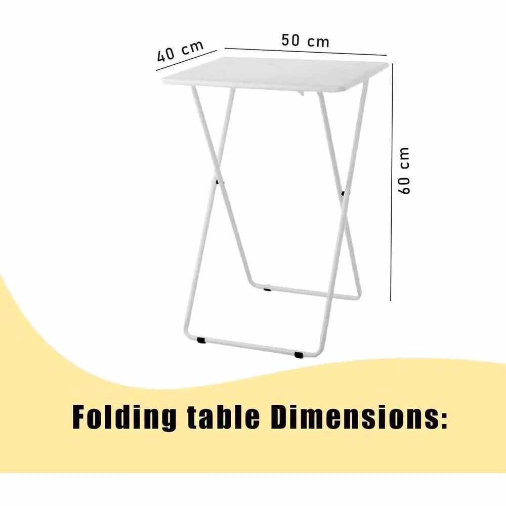 EONLION White Folding Tray Table for your Living Room, 100 cm – 2