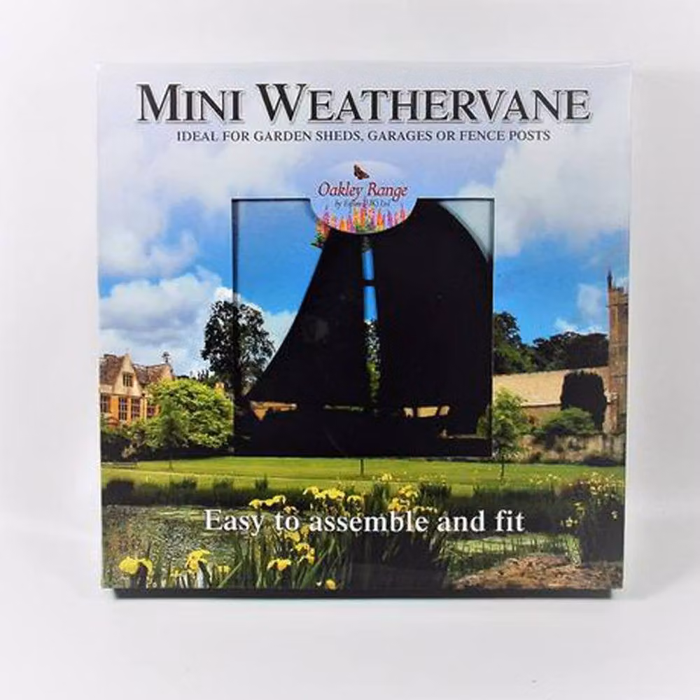 Buttercup Farm Mini Yacht Metal Weathervane in Black, W: 38 cm, D: 38 cm, H: 52 cm – 2