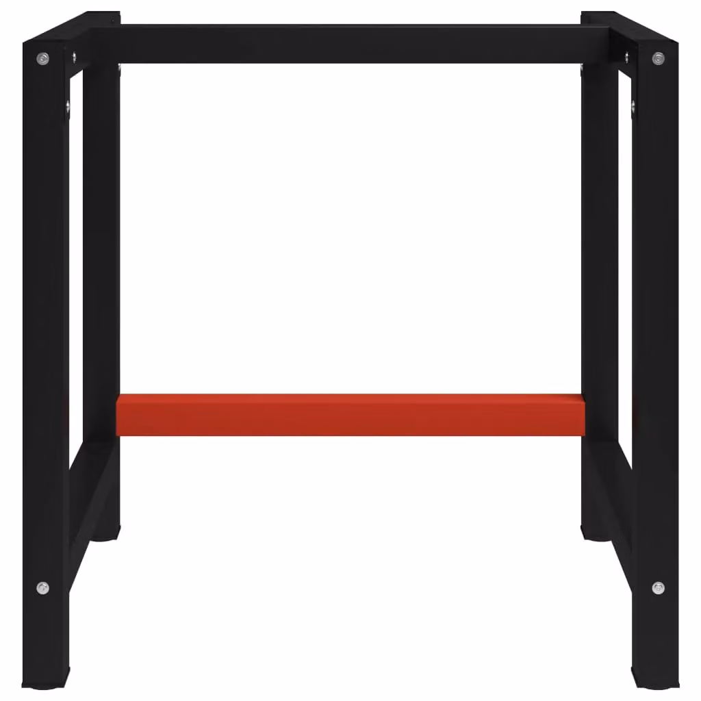 Berkfield Home Metal Work Bench Frame in Black and Red, W: 80 cm, D: 57 cm, H: 79 cm – 2