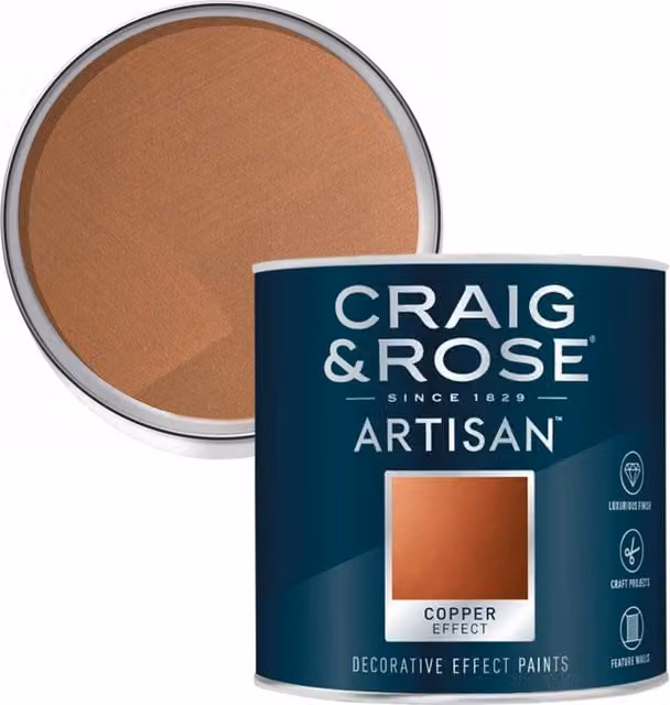 Craig and Rose Artisan Decorative Effect Paint in Copper and Brown, 2.5 l