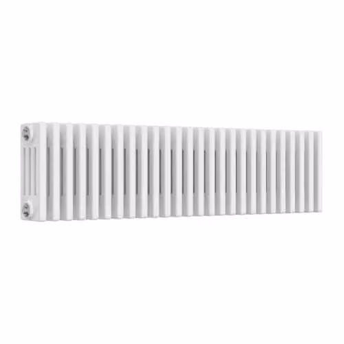 Bathroom Kingdom Reina Colona 4 Column White Traditional Horizontal Wall Hung Radiator H: 30 cm, W: 119 cm – 1