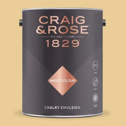 Craig & Rose 1829 Chalky Emulsion Paint Stop in Moorish Yellow, 5 l