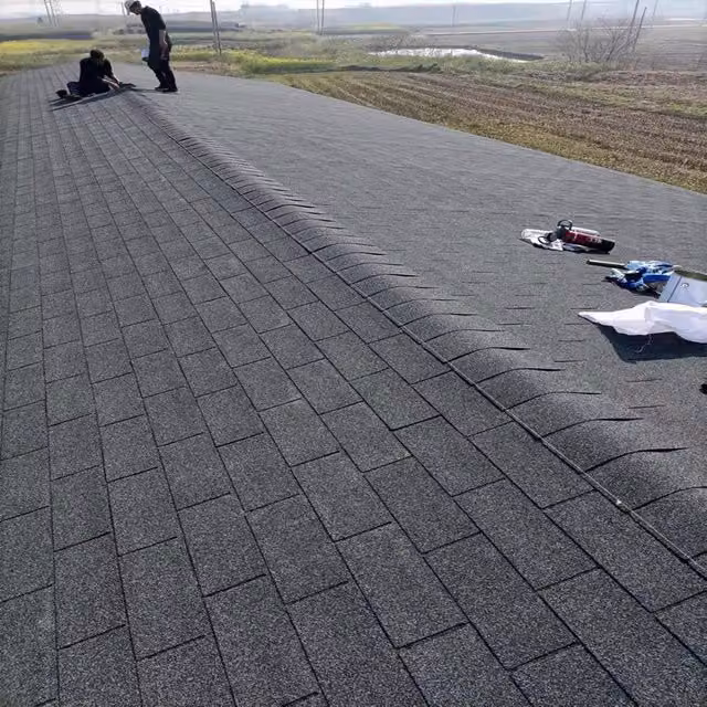 Livingandhome Set of 18 Self-Adhesive Asphalt Bitumen Roofing Shingles, Grey