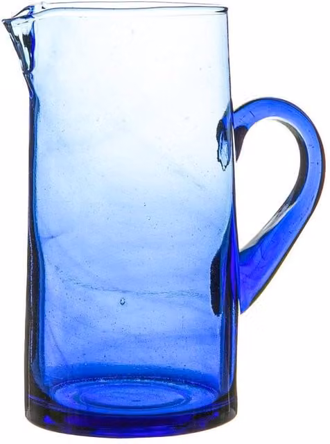 Nicola Spring Jebel Repurposed Glass Jug, 1 l, Blue – 1