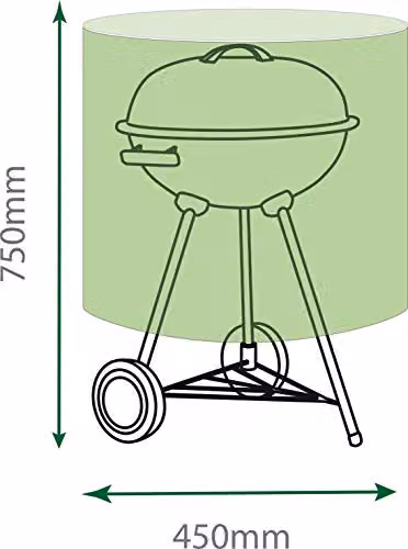 St Helens Home and Garden Water Resistant Charcoal Kettle BBQ Cover in Green, W/D/H: 45 x 45 x 75 cm – 2