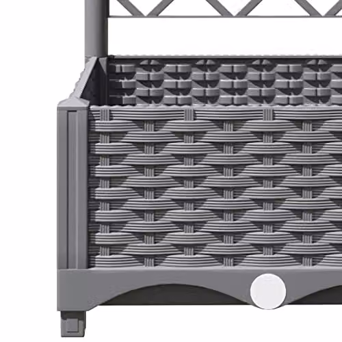 vidaXL Garden Planter Tub in Grey, W/D/H: 80 x 40 x 121.5 cm – 3