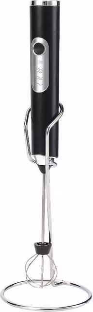 PAWNORA Rechargeable Electric Coffee Foamer and Whisk Mixer in Black
