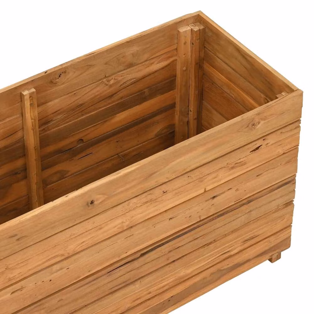 Berkfield Home Raised Bed in Brown Solid Wood and Steel, W/D/H: 100 x 40 x 55 cm – 3
