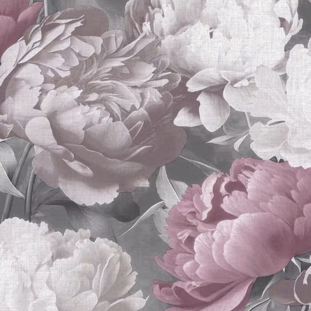 Muriva Doretta Pink Floral Textured Botanical Vinyl Wallpaper