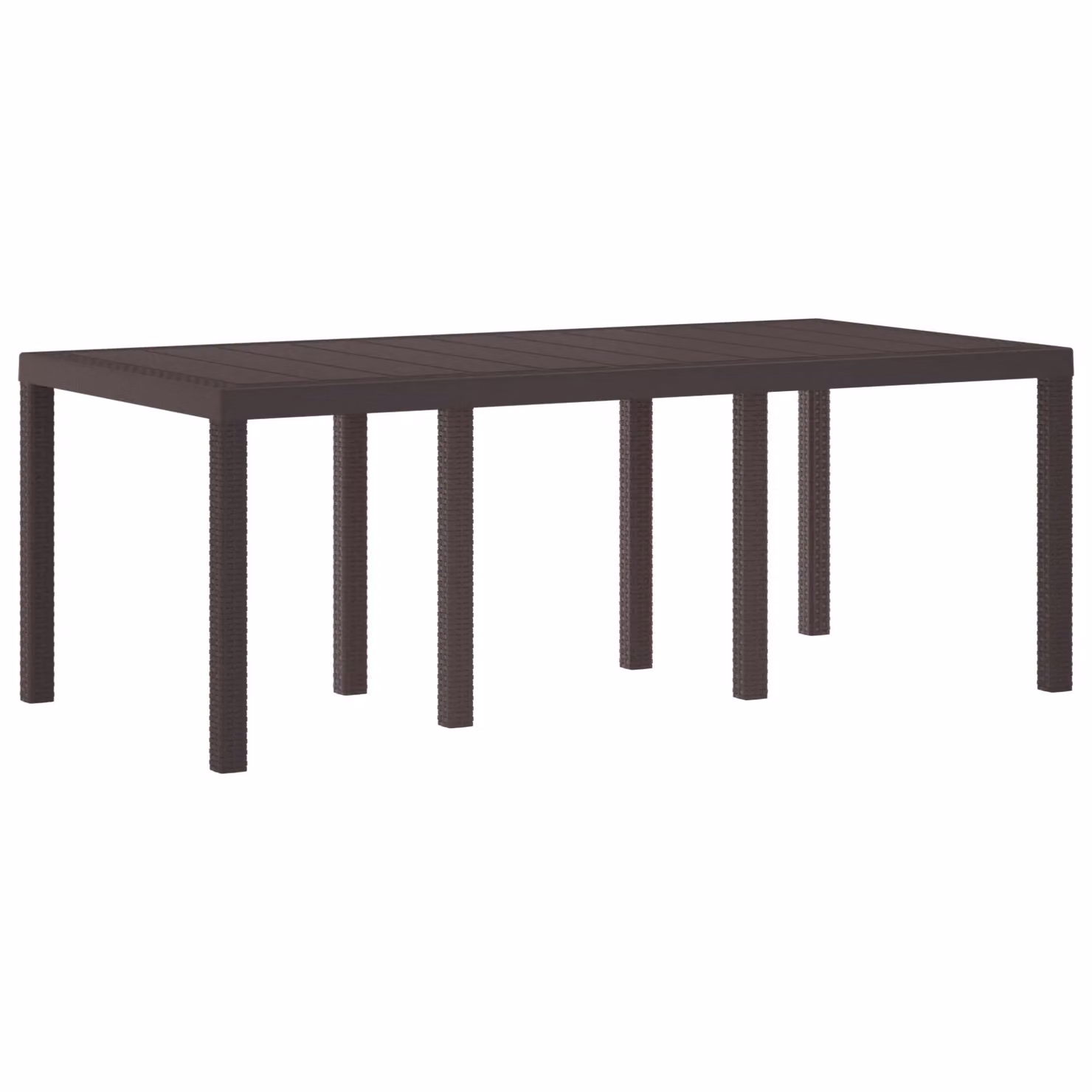Berkfield Home Brown Poly Rattan Garden Table W/D/H: 200 x 100 x 73 cm – 2
