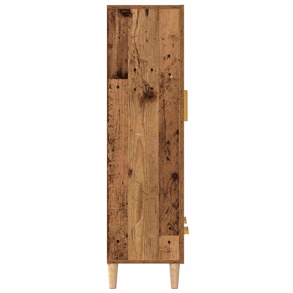 Berkfield Home Old Wood Highboard in Brown, W/D/H: 70 x 31 x 115 cm – 4