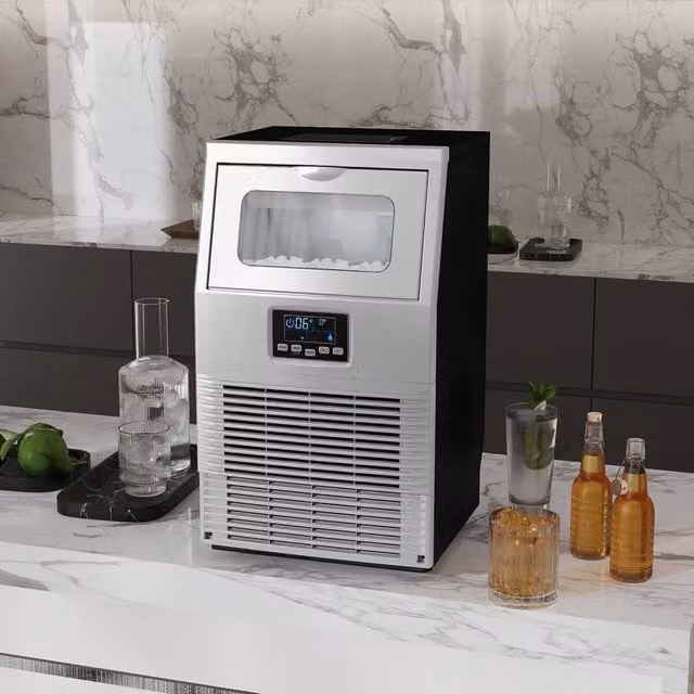HOMCOM Commercial Ice Maker with 4kg Ice Storage in Silver