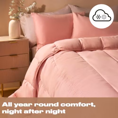 OHS Double Coverless Duvet and Pillowcase Set, 10.5 Tog, Pink, W/D/H: 200 x 200 x 200 cm – 2