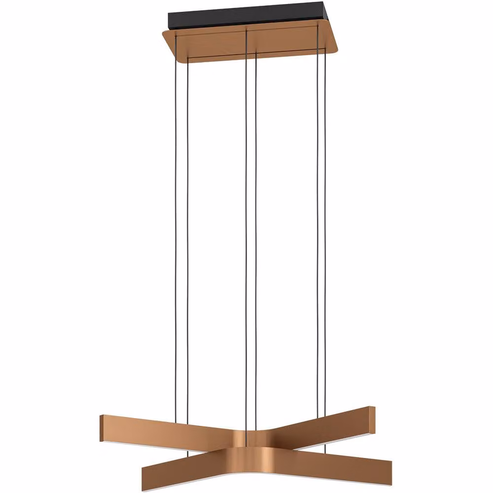Loops Modern Bronze and Black Metal LED Pendant Ceiling Light – 2