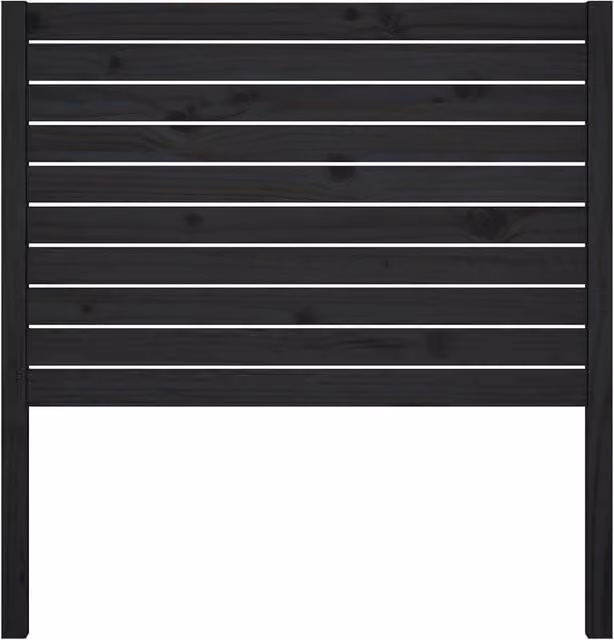 Berkfield Home Beautiful Bed Headboard in Black Solid Pine, W/D/H: 96 x 4 x 100 cm