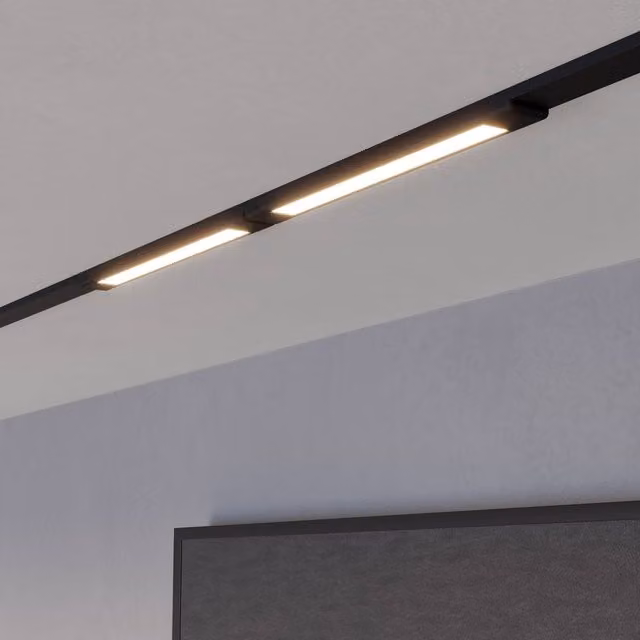 Eglo T-Plus Ultra-Slim Black Ceiling Light Panel – 1