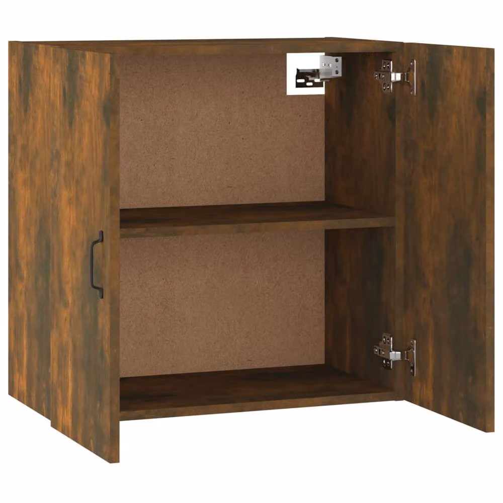 Berkfield Home Wall Mounted Smoked Oak Cabinet in Brown, W/D/H: 60 x 31 x 60 cm – 4