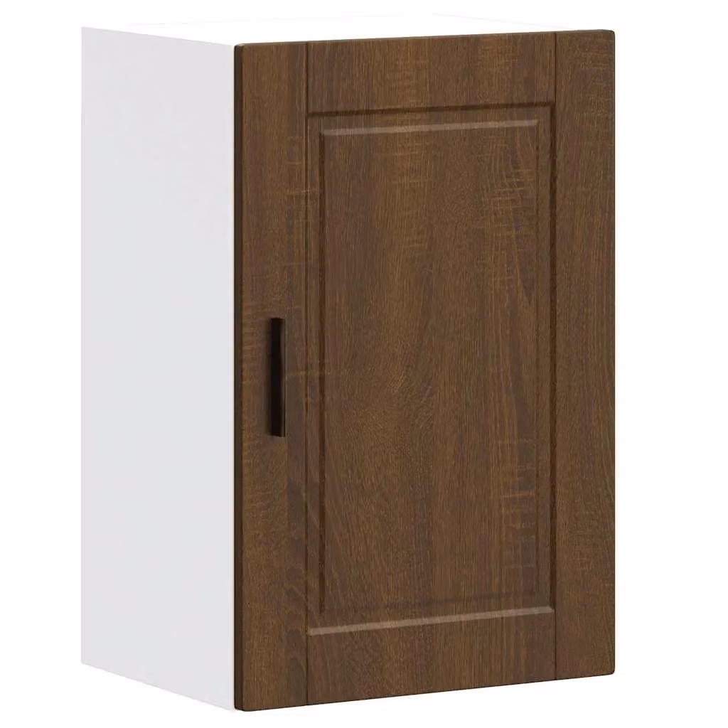 Berkfield Home Porto Wall Cabinet in Brown Oak Engineered Wood – 1